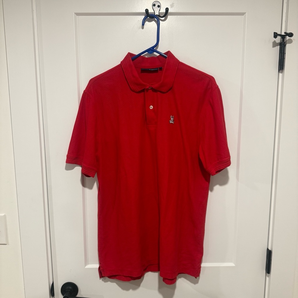 Psycho Bunny Red Polo Shirt. Performance Stretch Golf Polo. Casual, Preppy. XL